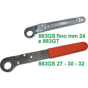 883GT - CHIAVI POLIGONALI APERTE A CRICCHETTO - Prod. SCU