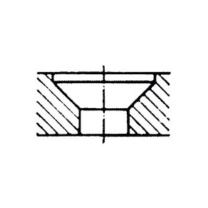 8934G - FRESE PER SEDI DI VITI DA FILETTARE A TESTA SVASATA A 90° - Orig. Dürr